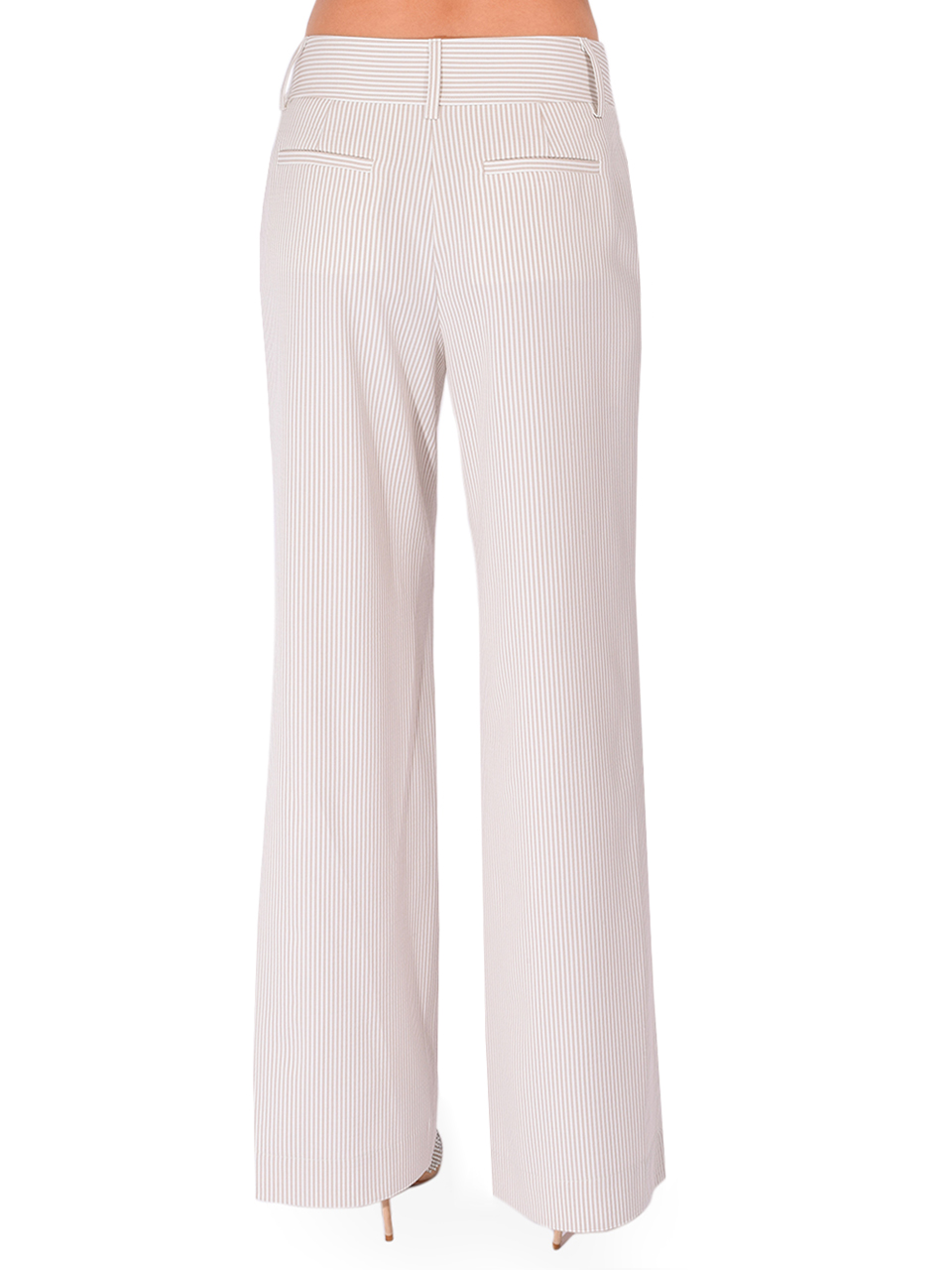 DREW Breigh Pant in Khaki Stripe Back View 