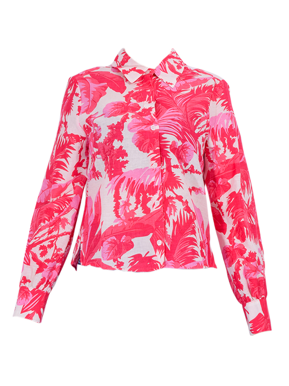 DREW Alexa Button Down Top in Pink Print