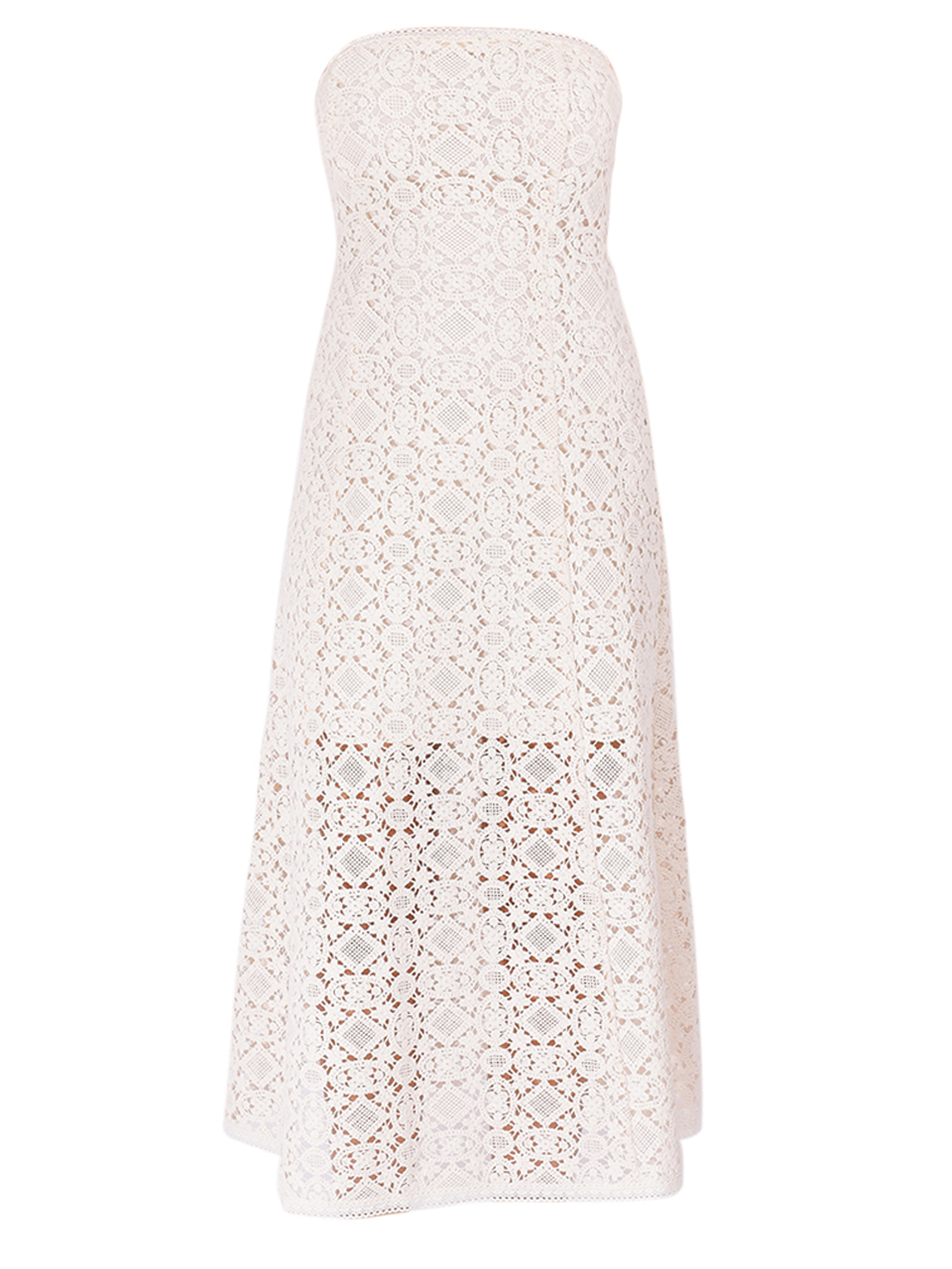 CAMI NYC Lisboa Strapless Crochet Dress in Ceramic Product Shot 