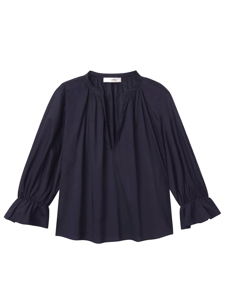 FRAME The Poet Blouse in Navy