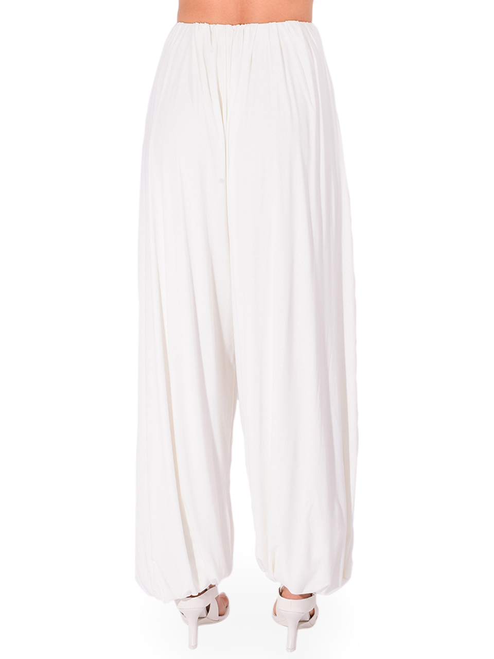 PARIS GEORGIA Olive Pant in White Back View 