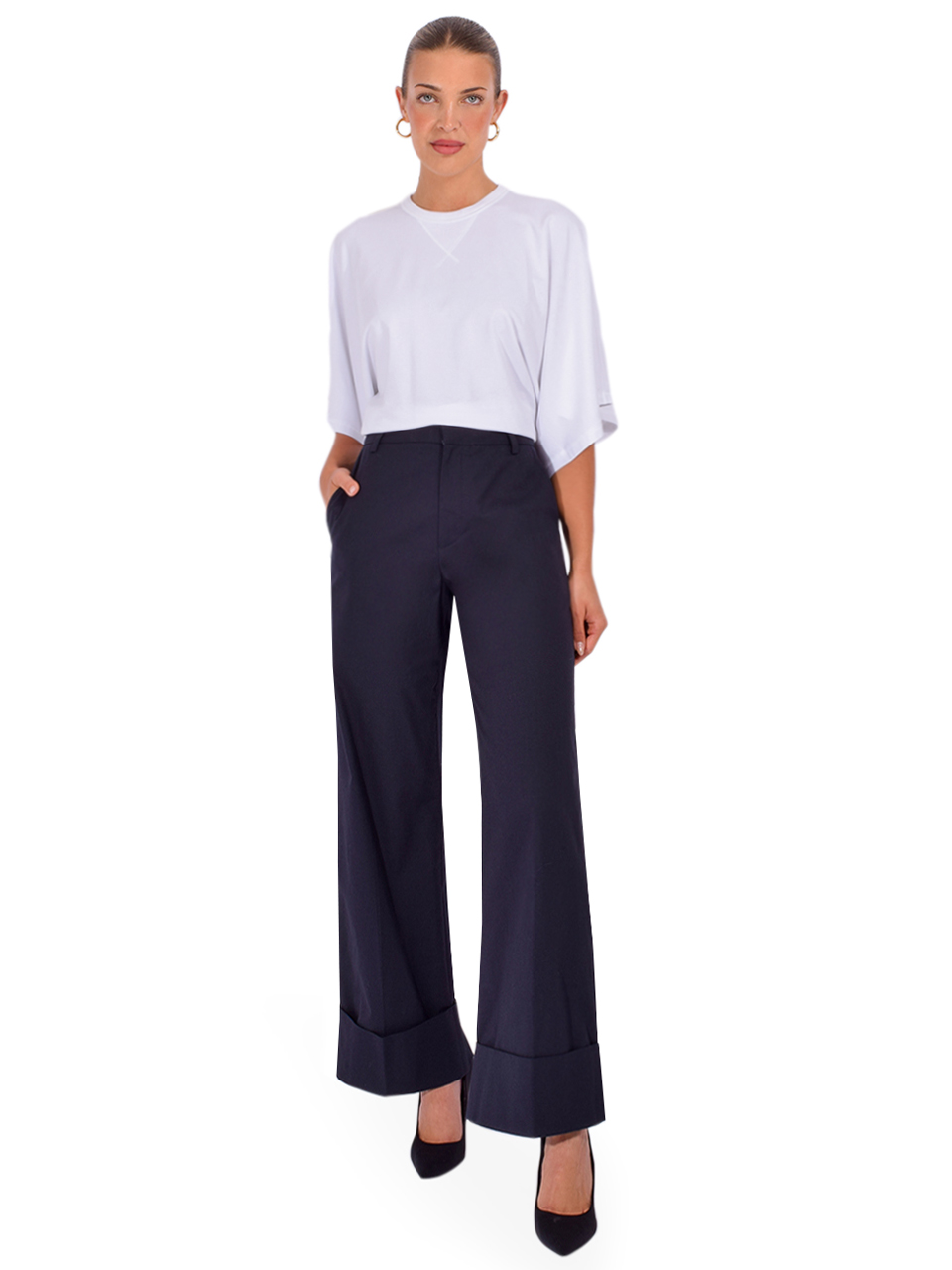 SIMKHAI Amara Kimono Top in White Full Outfit 