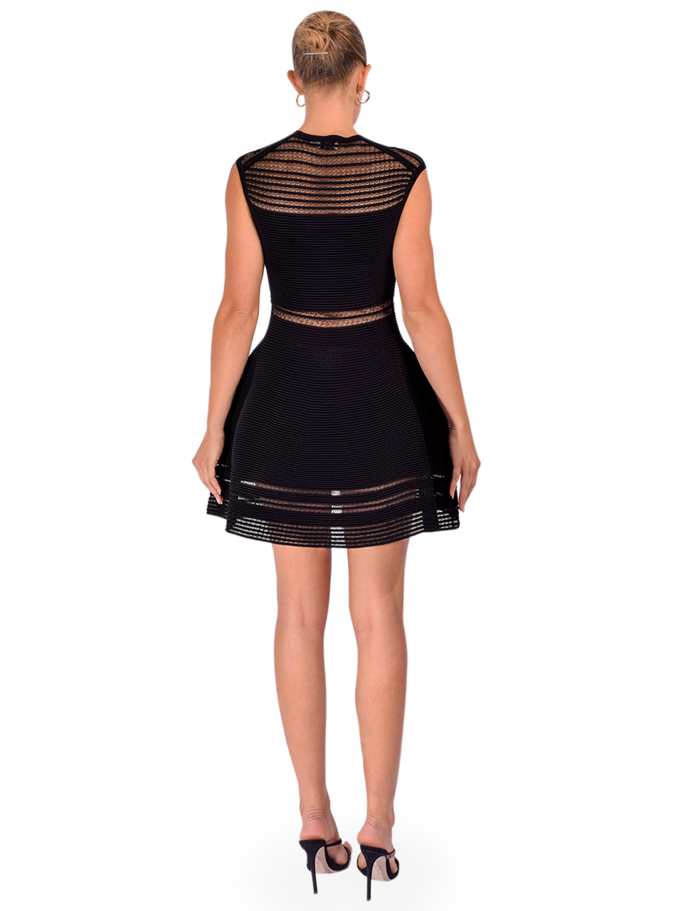 SIMKHAI Esri Knit Mini Dress in Black Back View 

