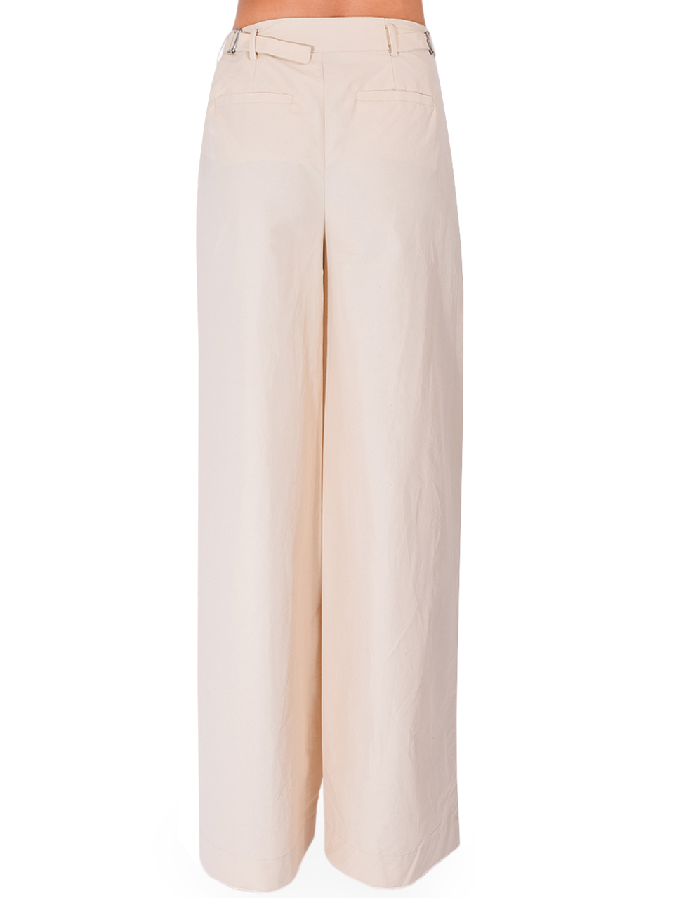 SIMKHAI Leroy Pleated Pant in Stone Back View 