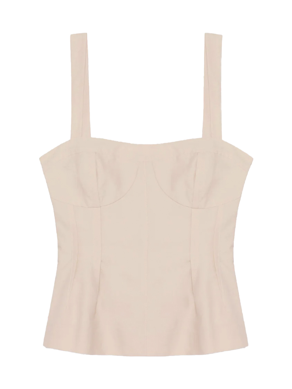 SIMKHAI April Bustier Top in Stone Product Shot 