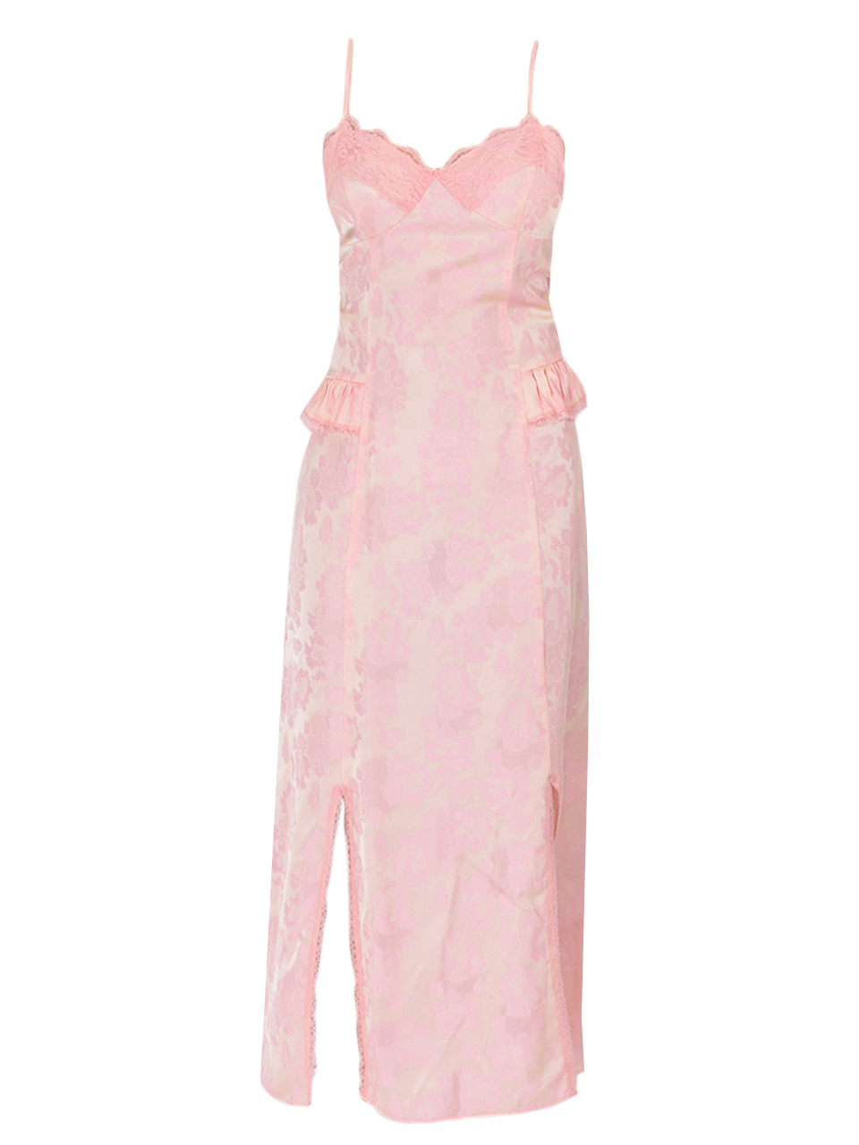 ANNA SUI Damask Rose Slip Dress in Blush Product Shot 