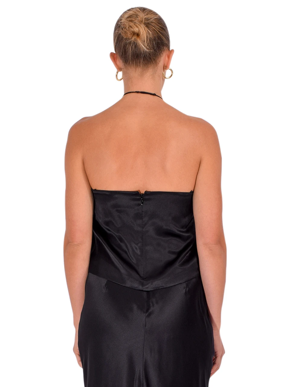 CINQ À SEPT Hallie Top in Black Back View 