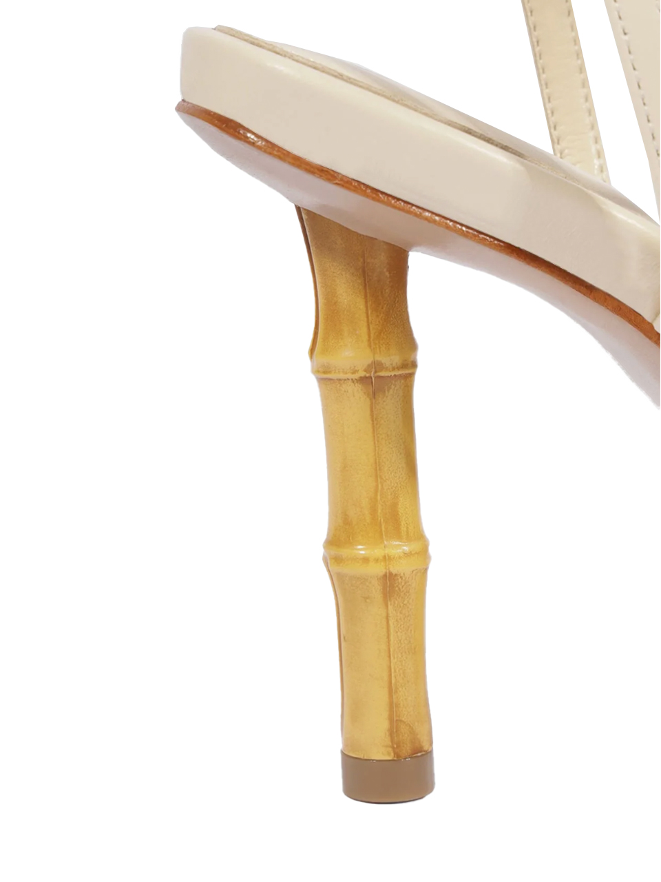 SCHUTZ Haven Bamboo Heel in Egg Shell Heel Details