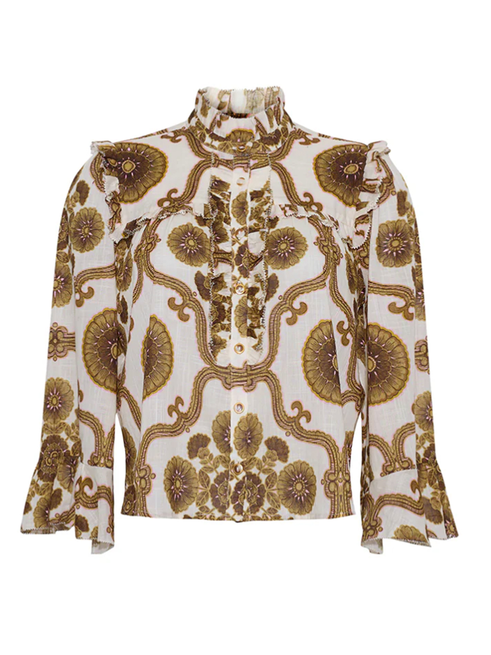 CARA CARA Elowen Top in Olive Multi Product Shot 