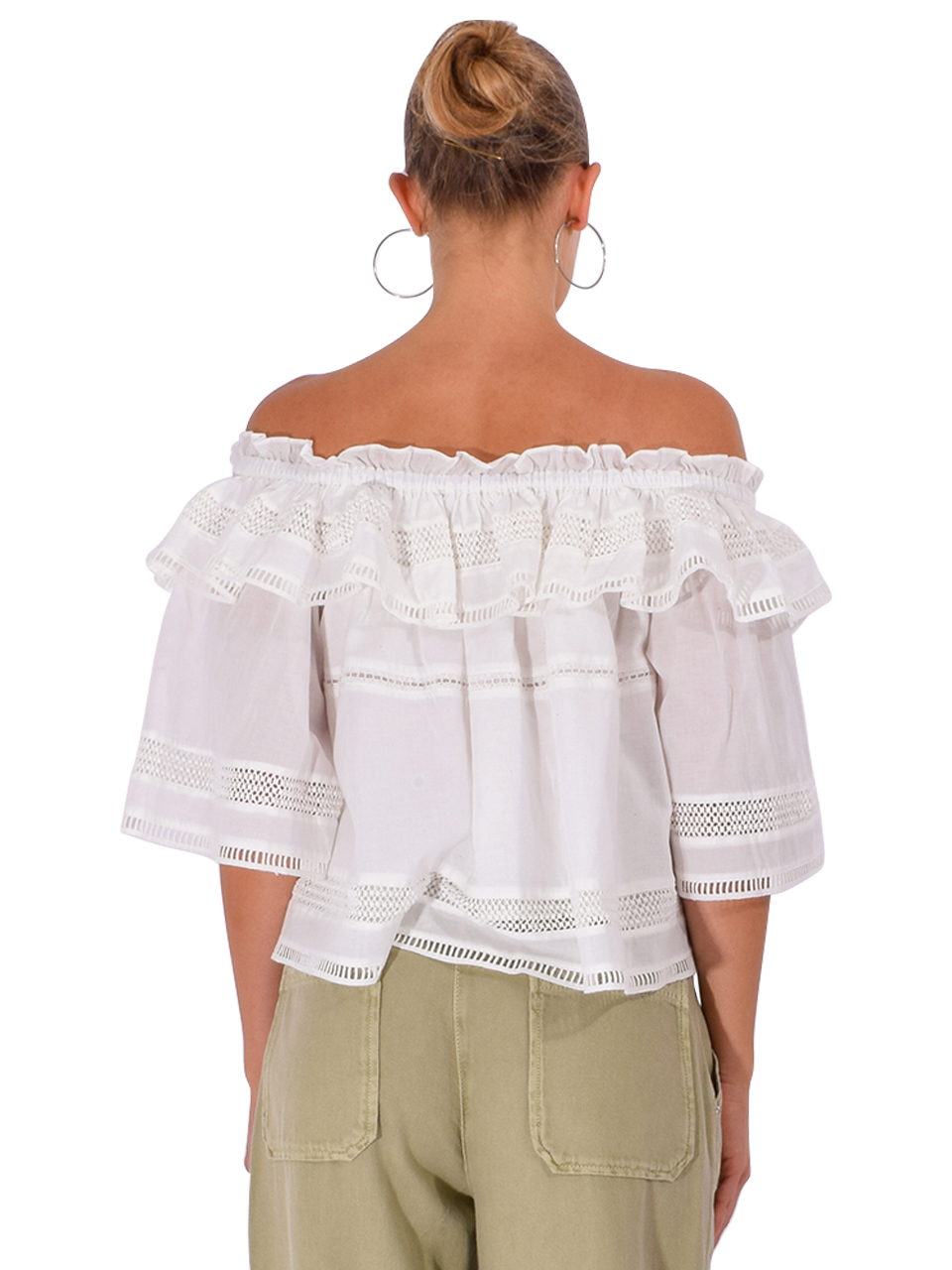 CHRISTY LYNN Angela Top in White Back View 