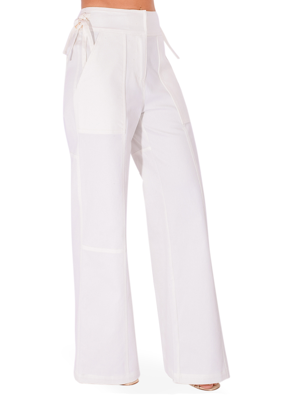 CHRISTY LYNN Aspyn Pant in White Side View 