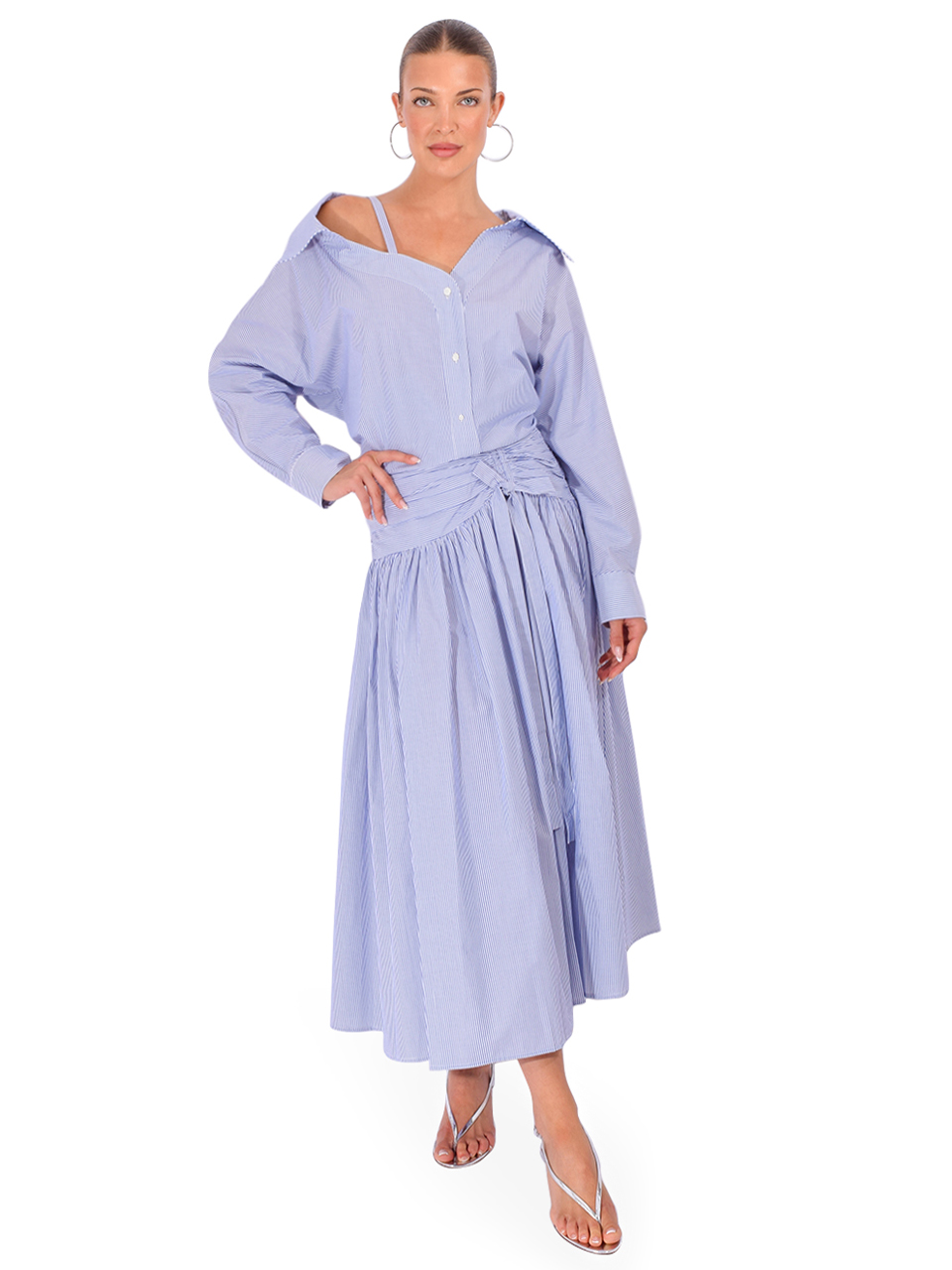 CHRISTY LYNN Dasha Top in Blue Stripe Full Outfit 