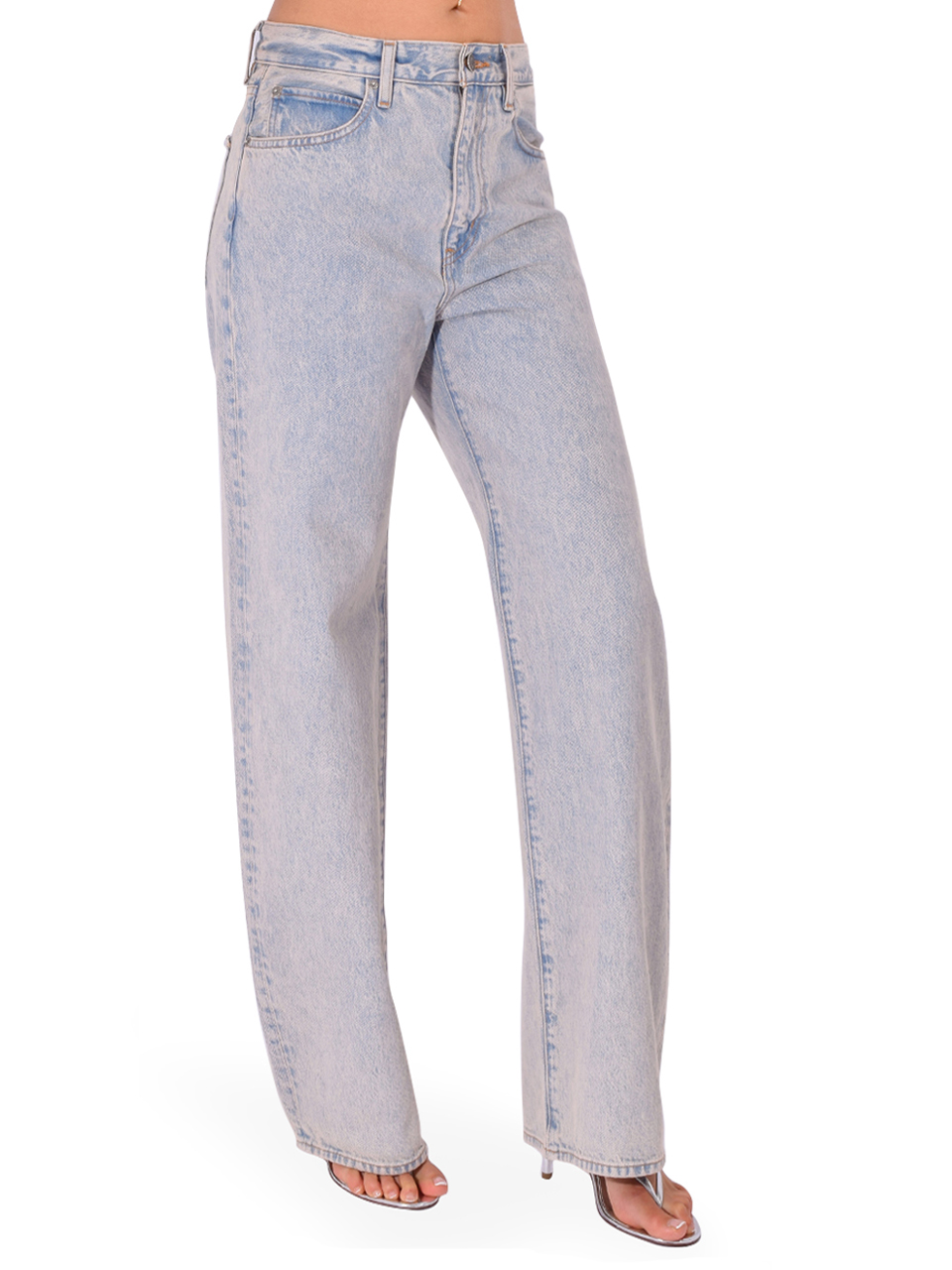 FRAME The Bow Jeans in Wisteria Side View 