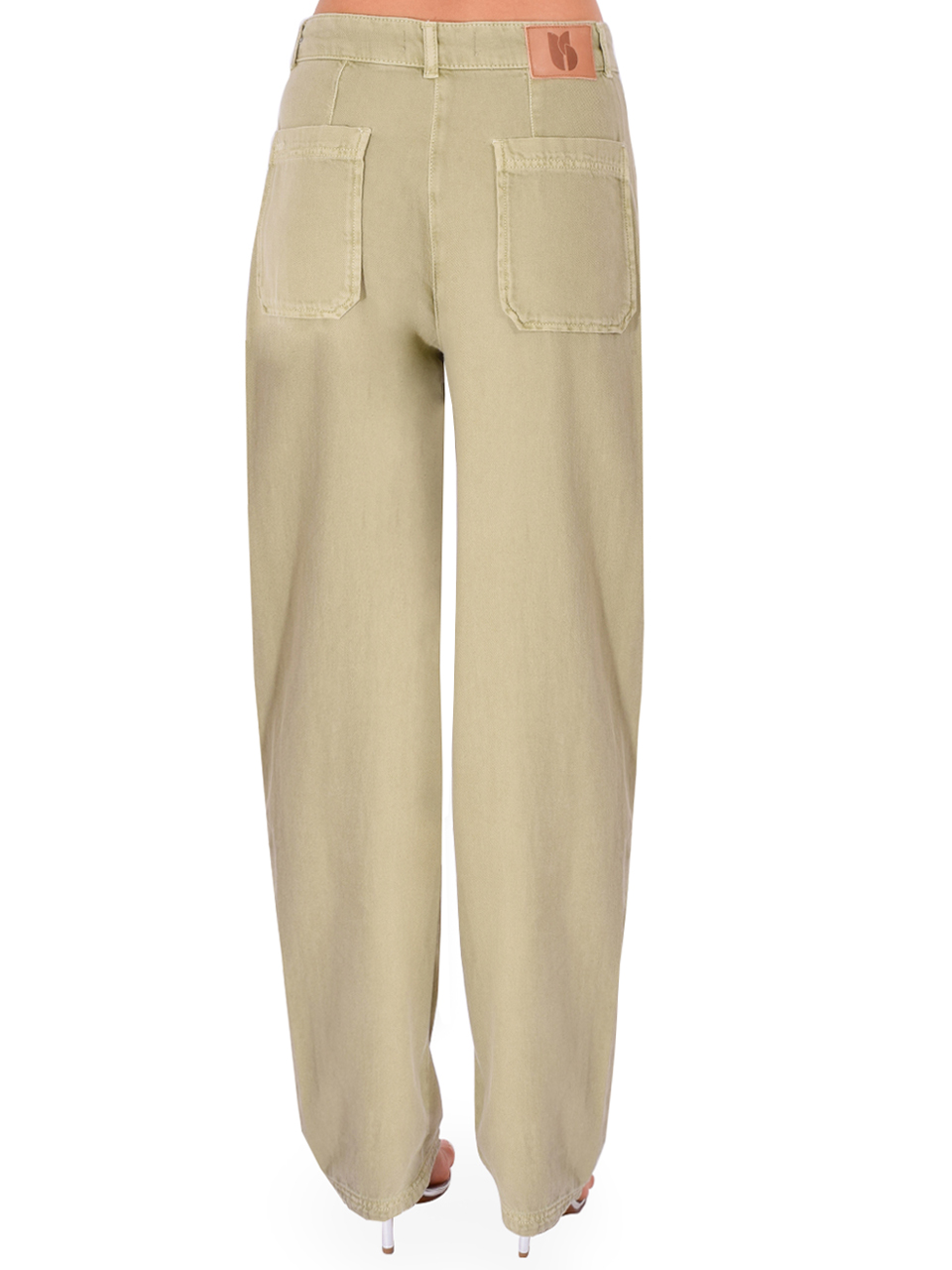 BA&SH Raja Pants in Green Back View 