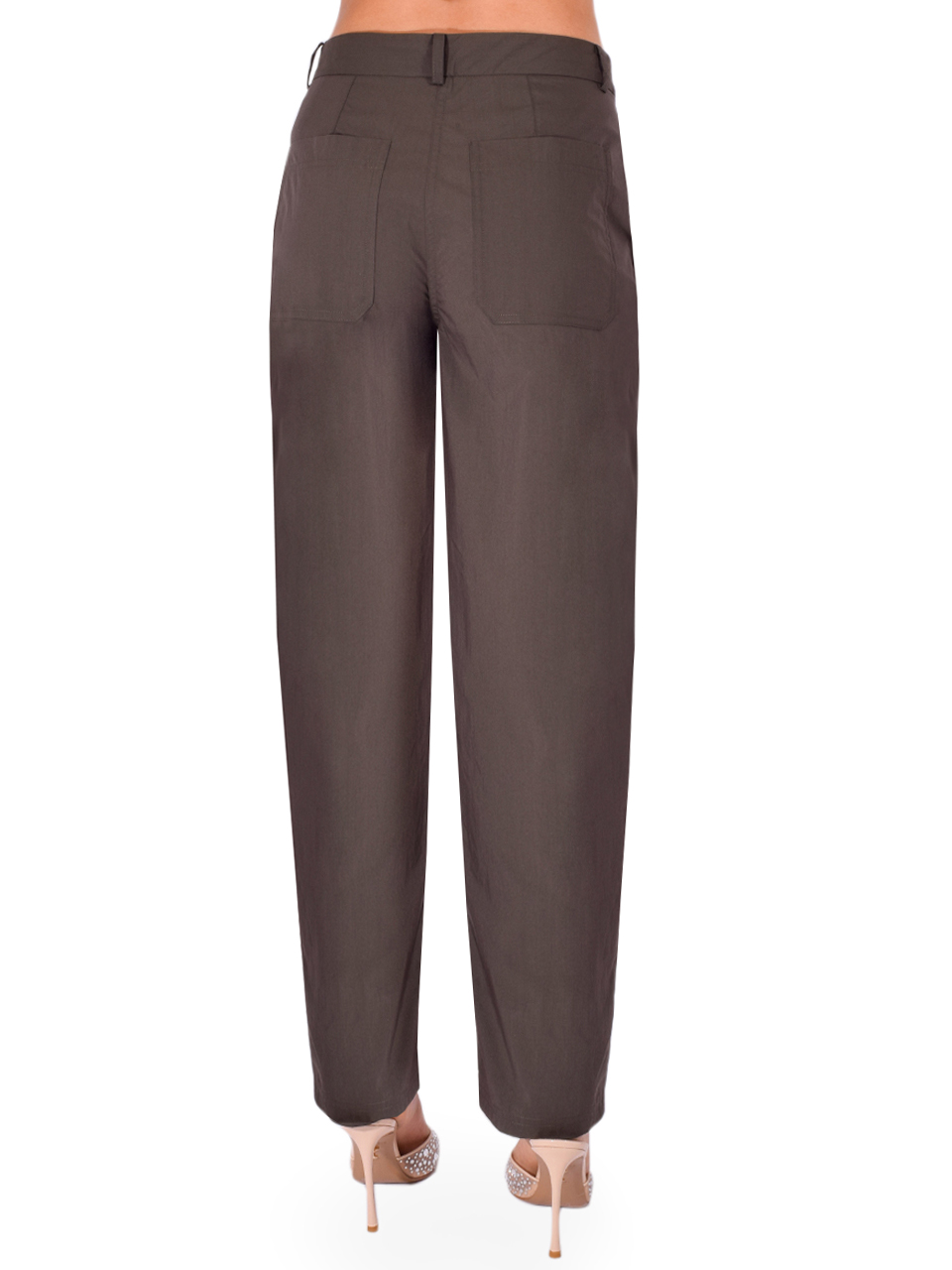 BA&SH Onur Pants in Brown Back View 