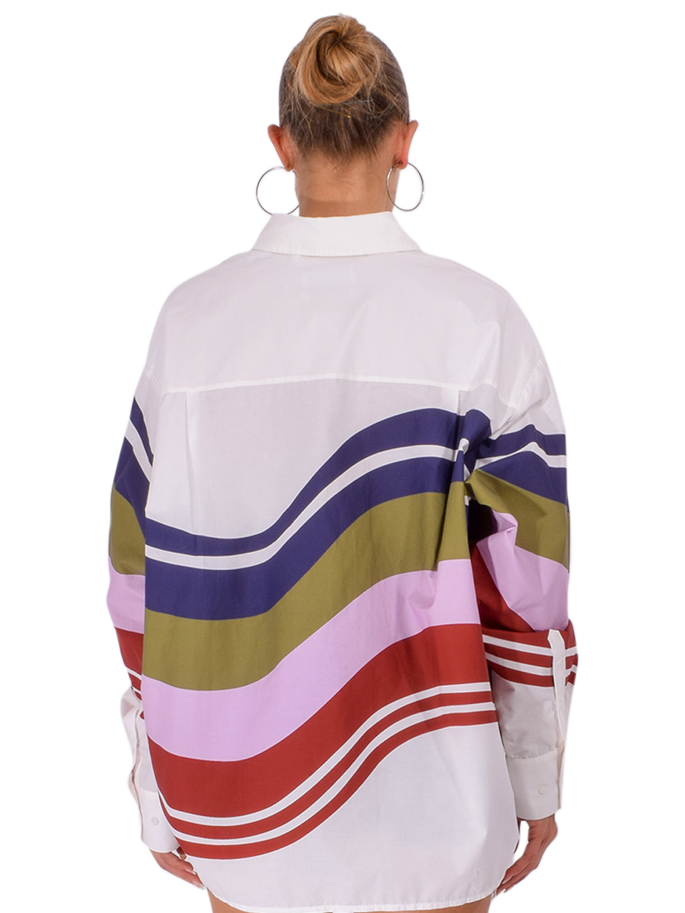 ESSENTIEL ANTWERP Joppy Shirt in Off-White Multi Back View 