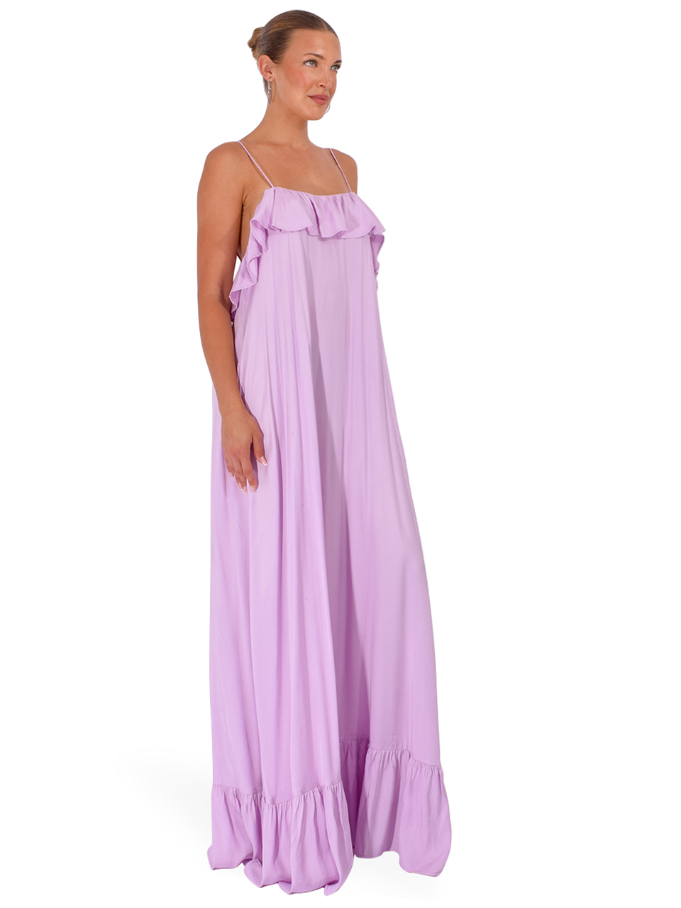 ESSENTIEL ANTWERP Jeste Maxi Dress In Lilac Side View 