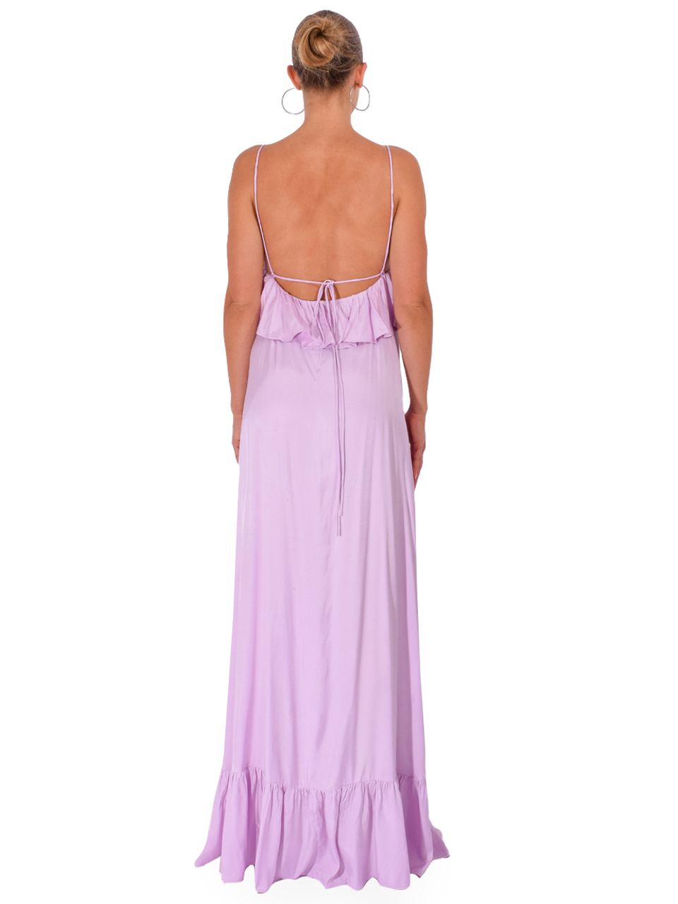 ESSENTIEL ANTWERP Jeste Maxi Dress In Lilac Back View 