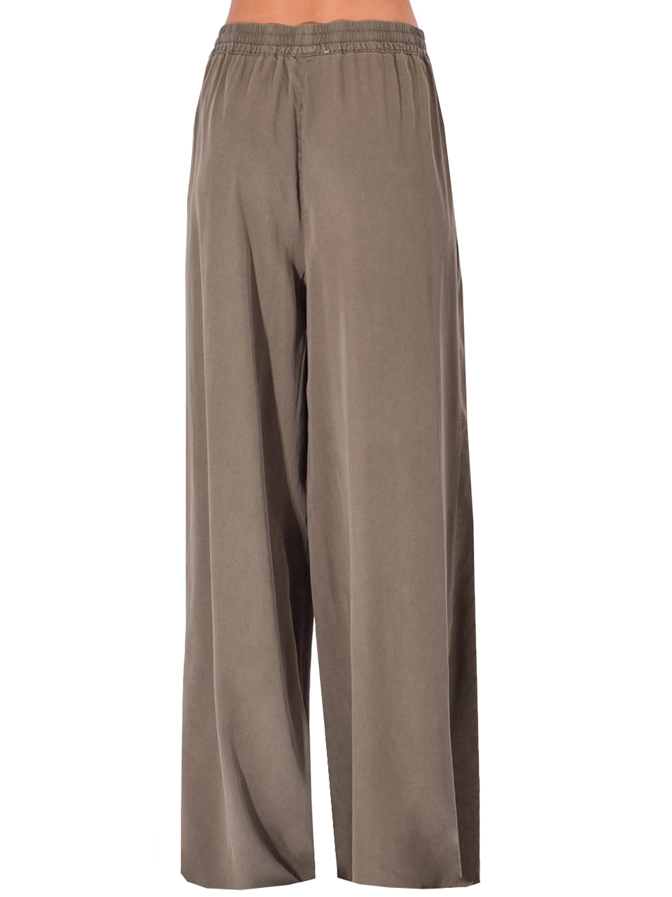 L'AGENCE Connie Drawstring Trouser in Smokey Olive Back View 
