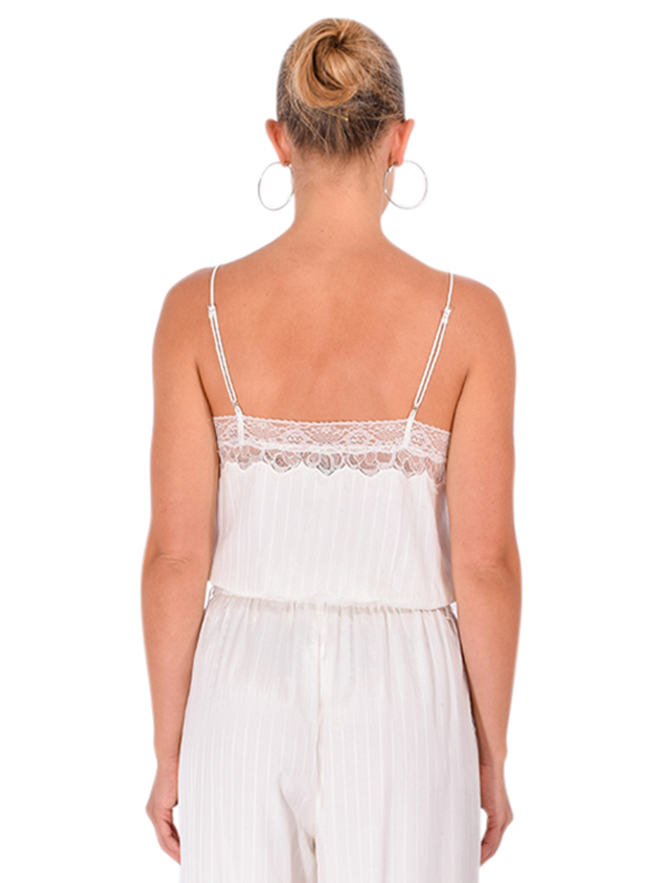 CAMI NYC Libi Camisole in Macadamia Stripe Back View 