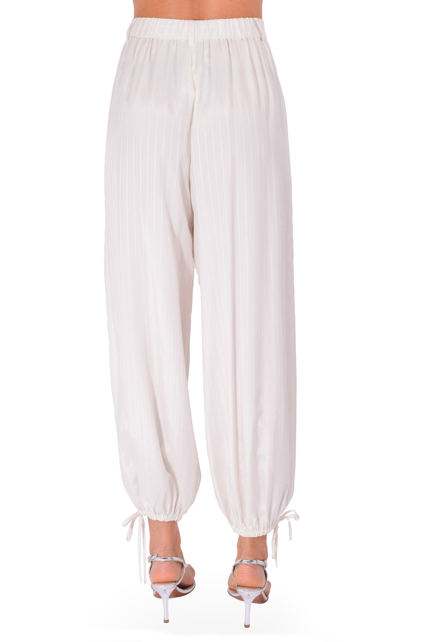 CAMI NYC Tessie Balloon Pant in Macadamia Stripe Back View 