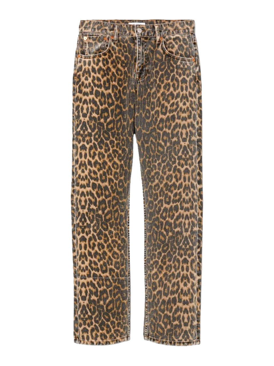 RE/DONE Mid Rise Blondie Crop in Leopard Product Shot 
