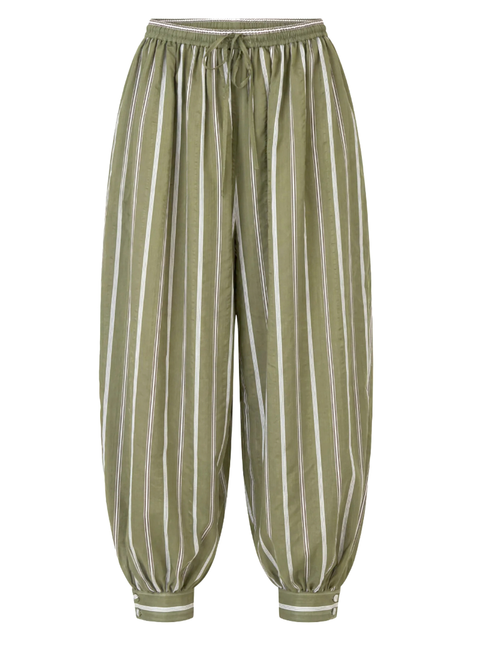 CINQ À SEPT Sullivan Stripe Verne Pant in Green Product Shot 