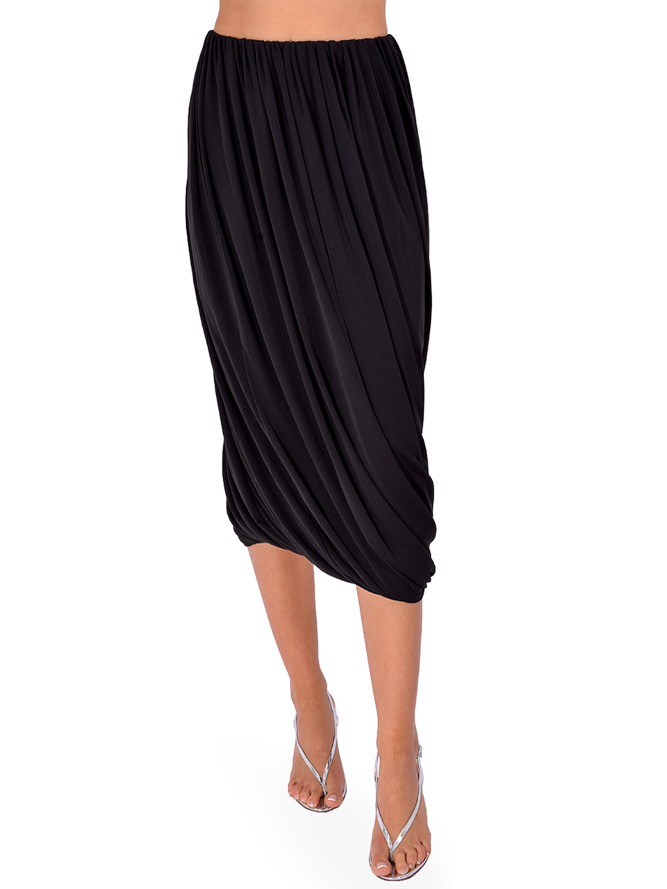 CINQ À SEPT Calden Skirt in Black Front View 