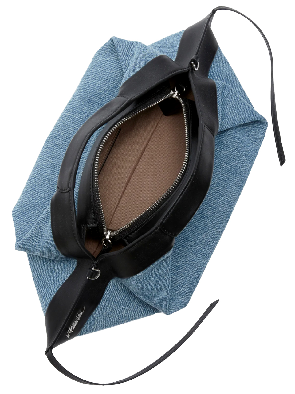 3.1 Phillip Lim Luna Mini Denim Crossbody Bag Inside of Bag