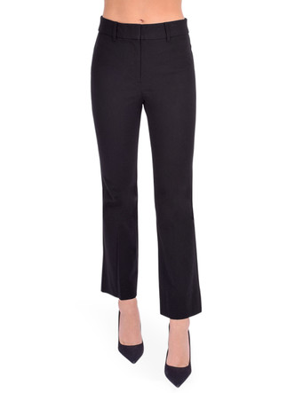 Derek Lam 10 Crosby Cropped Crosby Flare Trouser in Black