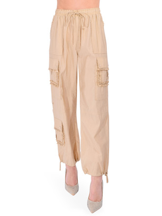 ハ*ニ様 openyy ROSE PARACHUTE PANTS KHAKI Cinq a Sept Ruffle