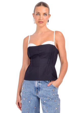 SIMKHAI Charlee Bustier Top in Black Multi