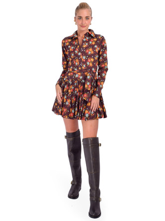 love the label mini dress FLORAL MINI WOMEN'S MINI DRESS FLORAL SUMMER DRESS Dara Block Print / L