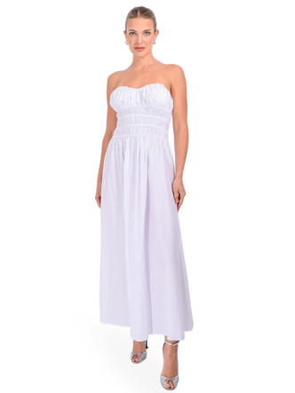 caroline constas blue and white dress PALMER MINI DRESS