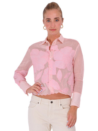 petal pink dress shirt Polo Collar Shirt in Petal Pink Leggiadro