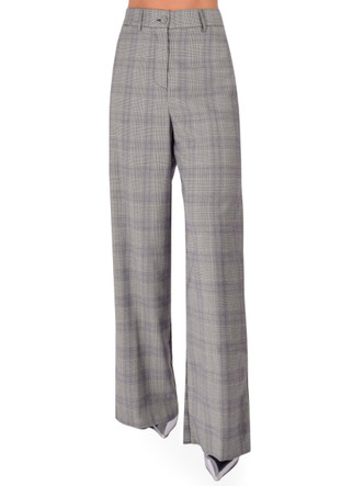 PIER ANTONIO GASPARI Wales Check Pant in Gray Multi, Women's
