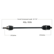 CV Axle 8130449 Replacement For Polaris Utility Vehicle