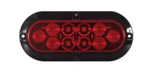 Red Oval LED Taillight 6" Sealed Surface Mount