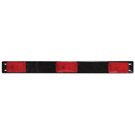Red LED Sealed Lightbar 16.5" Waterproof 9 Diodes