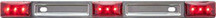 Red LED Sealed Stainless Lightbar 14.25" Waterproof 9 Diodes