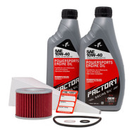 Factory Racing Parts SAE 10W-40 2qt Oil Change Kit Fits Kawasaki EL250B EX250