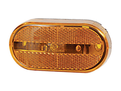 Amber Oval Clearance Light / Reflector Marker 4"