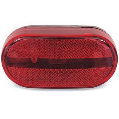 Red Oval Clearance Light / Reflector Marker 4"