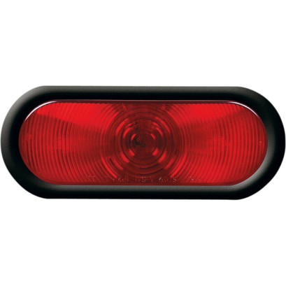 Red Oval Sealed Taillight 6" Waterproof Lens