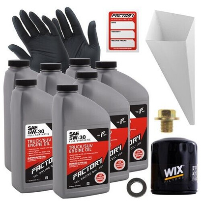 Factory Racing Parts Oil Change Kit Fits Lexus GX470 4.7L 2003-2009 5W-30 Full Synthetic Oil - 7 Quarts