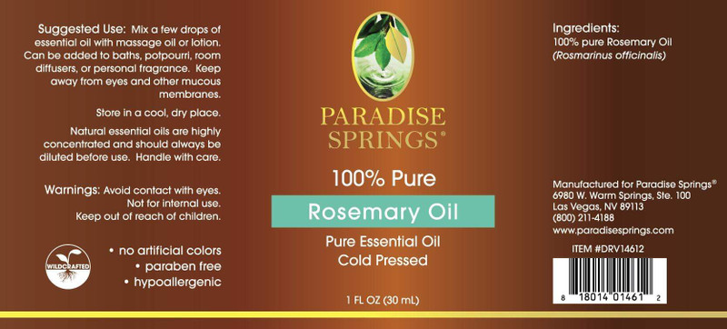 Paradise Springs Rosemary Oil - 1 oz (30mL) - Henna King