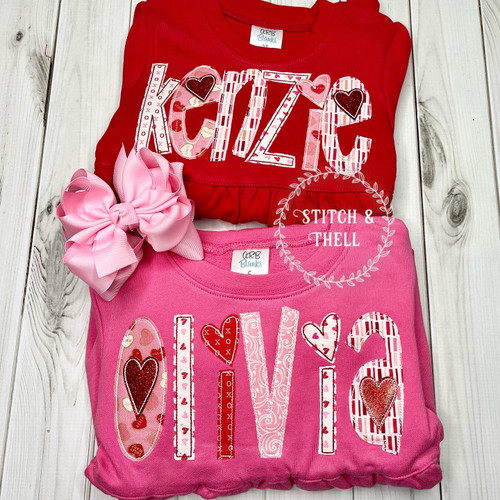 Valentine Name Applique