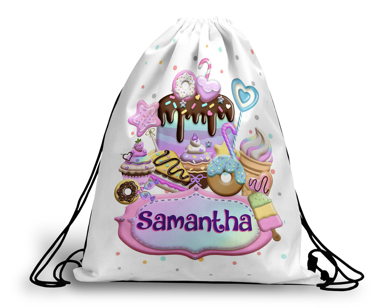Drawstring Bag with caption Just Believe in yourself