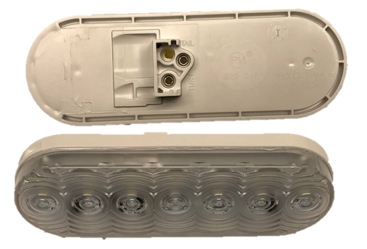 LED Clear Oval Back-up Light 12V - Replacement For No. 66205C