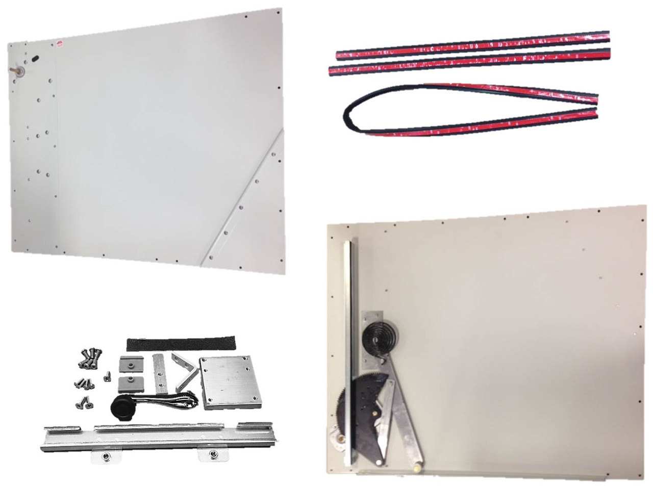 Window Regulator Gear Driven Mounted Panel w/Handle - Weatherstrips Dr Block Right Side - Replacement For No. 88837600